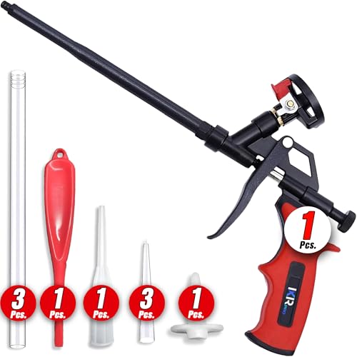Expanding Spray Foam Gun, 1 Insulation Dispensing Guns + 9 Extenders