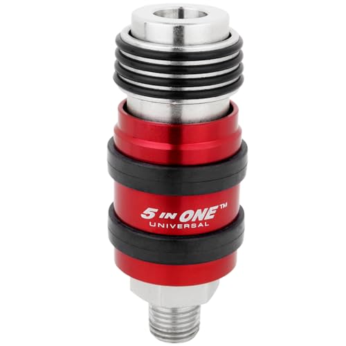 Milton 5 in ONE™ Universal Safety Exhaust Quick-Connect Industrial Coupler 1/4
