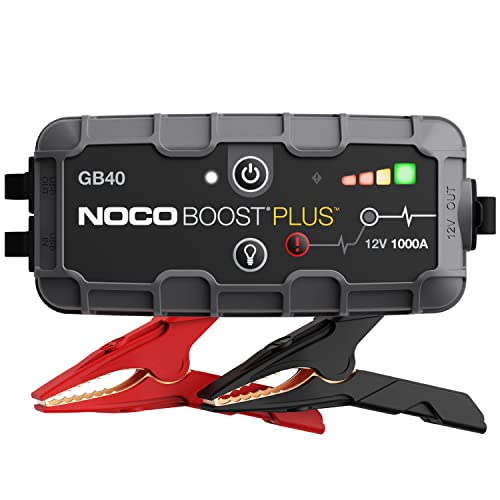 NOCO Boost GB40 12V 1000A UltraSafe Portable Lithium Jump Starter | Spark-Proof & Reverse Polarity Protection, For Car, Truck, Motorcycle, SUV, Boat, ATV, RV, up to 6.0L Gas & 3.0L Diesel